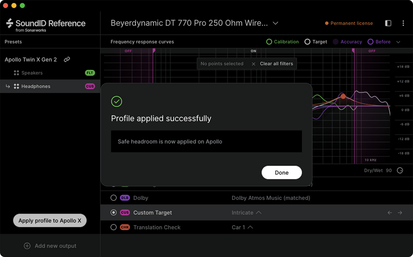 SoundID Reference for Headphones and Apollo Monitor Correction Add-on bundle